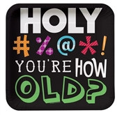 Holy Bleep! Birthday Dessert Plates (8/pkg)