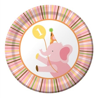 Girl Sweet At One Dessert Plates (8/pkg)