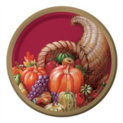 Cornucopia Dessert Plates (8/pkg)