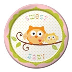 Happy Tree Baby Girl Dessert Plates (8/pkg)