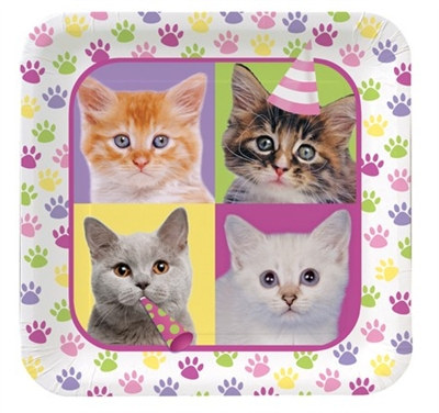 Cat Birthday Lunch Plates (8/pkg)