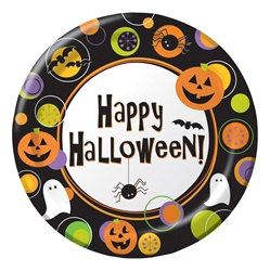 Halloween Dots Lunch Plates (25/pkg)