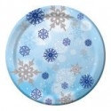 Shimmering Snowflakes Lunch Plates (8/pkg)