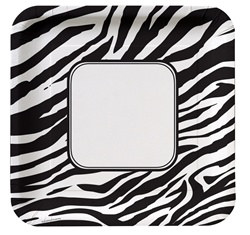 Zebra Print Dinner Plates