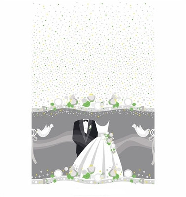 Silver Wedding Tablecover