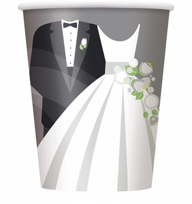Silver Wedding Hot/Cold Cups (8/pkg)