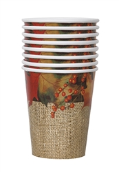 These high quality, classy and colorful cups help set the welcoming style of your fall themed event or decor. Part of our Rustic Autumn Leaves collection of tableware, the cups hold nine ounces and are perfect for hot or cold liquid.