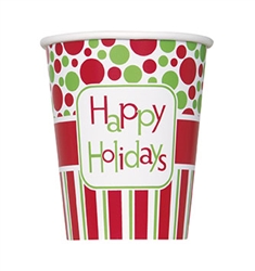 These Happy Holidays Cups are red, green and white and even say “Happy Holidays” on them. Whether you want hot chocolate or cold eggnog, these cups are perfect for the occasion. Comes eight high quality, festive cups per package.