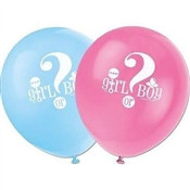 Gender Reveal Latex Balloons (8/pkg)
