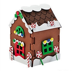 Foam 3-D Gingerbread House Craft Kit (12/pkg)