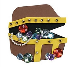 Foam Treasure Chest Magnet Craft Kit (12/pkg)