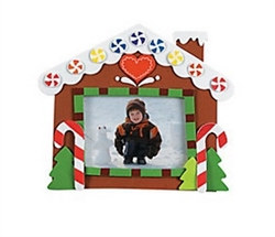 Foam Gingerbread House Photo Frame Magnet Craft Kit