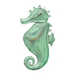 This stunning 38-inch seahorse shaped foil balloon is fully printed in a shimmering, iridescent sea foam green color. Perfect for any mermaid or Under the Sea party. One per package. Ships flat.