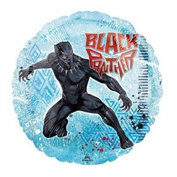 Set against a blue background, the Marvel character T'Challa is printed on both sides of this 17-inch foil balloon, along with the Black Panther name in red print. One balloon per package. Balloon ships flat. Fill with helium.