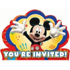 Mickey Mouse Invitations (8/pkg)