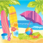 Surf's Up Luncheon Napkins (16 per package)