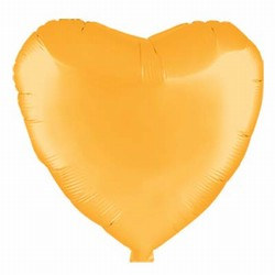 Gold Metallic Mylar Heart Balloon