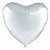 Silver Metallic Mylar Heart Balloon