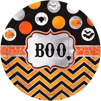 Modern Halloween Dessert Plates (8/pkg)