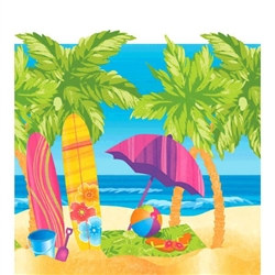 Surf's Up Plastic Tablecover