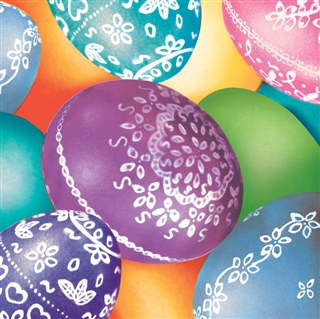 Decorative Eggs Beverage Napkins (18/pkg)