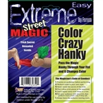 The Color Crazy Hanky will magically change color right before your eyes! You'll be the only one that knows the secret behind the  magic! Each package comes with a full set of instructions. Impress and amaze your friends! Ages 14 and up.