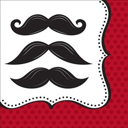 Mustache Madness Lunch Napkins (16/pkg)