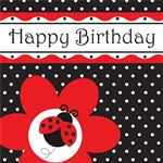 Ladybug Happy Birthday Lunch Napkins (16/pkg)