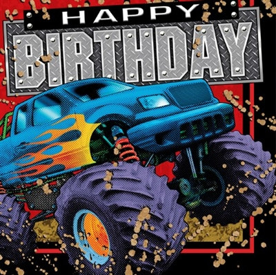 Monster Truck Birthday Lunch Napkins (16/pkg)