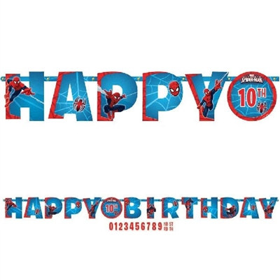 Spider-Man Happy Birthday Banner