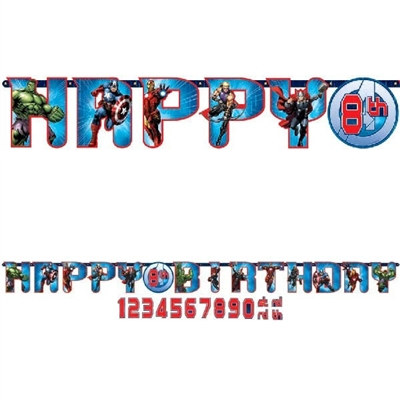 Avengers Happy Birthday Banner