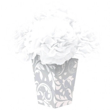 Elegant Silver Fluffy Flower Centerpiece