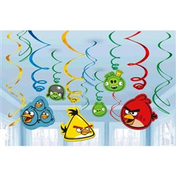 Angry Birds Foil Swirl Decorations
