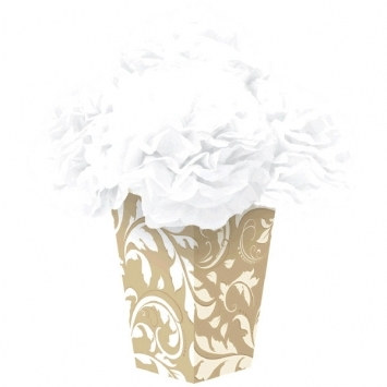 Elegant Gold Fluffy Flower Centerpiece