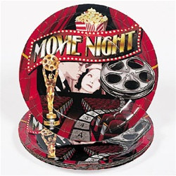 Get ready for an Awards Night Party with this set of eight Movie Night paper plates. Invite some friends over to watch an awards show on TV and host your own red carpet party.