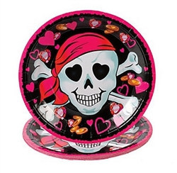 Pink Pirate Dinner Plates