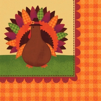 Turkey Dinner Lunch Napkins (36/pkg)