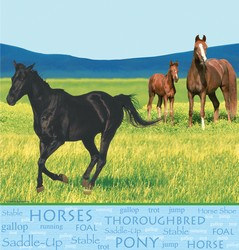 Wild Horses Tablecover, 54" x 108", 1/pkg