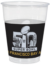 Super Bowl 50 Plastic Cups 25/pkg