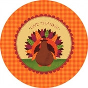 Turkey Dinner Dessert Plates (18/pkg)