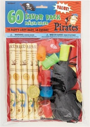 Pirate Theme Loot Bags and Party Favors (60 pcs)