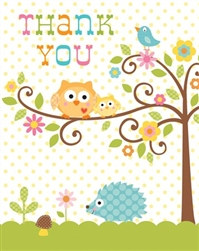 Happy Tree Thank You Cards (8/pkg)