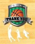 Basketball Party Thank You Cards