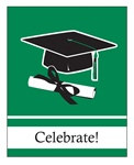 Green Congrats Grad Invitations