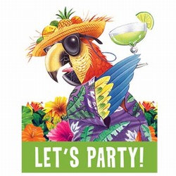 Caribbean Parrot Party Invitations