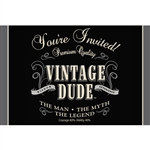 Vintage Dude Invitations ( 8 per package)