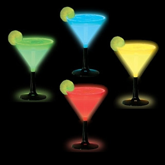 Light Up Martini Glasses