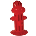 The Inflatable Fire Hydrant is made of red vinyl and measures 20 inches tall when fully inflated. Contains one (1) per package. Do not over inflate. Due to hygiene-related concerns, this item is not eligible for return.