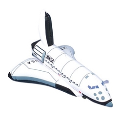 Launch the space party into the next galaxy by having this Inflatable Space Shuttle at the party! When fully inflated, the product measures 17 inches and is not recommended for children under 3 years old. Comes one per package.