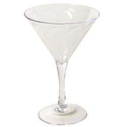 Clear Plastic Martini Glass (1/pkg)